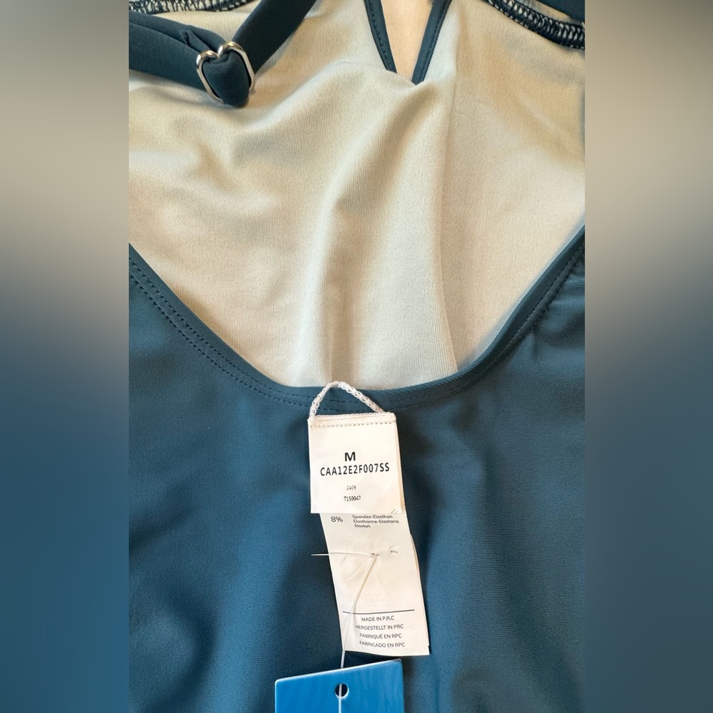 NWT Cupshe Deep V-Wire Plunge Cross Back Cheeky One Piece Swimsuit Size M - Picture 9 of 10